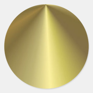 Custom Metallic Look Gold Modern Blank Template Classic Round Sticker