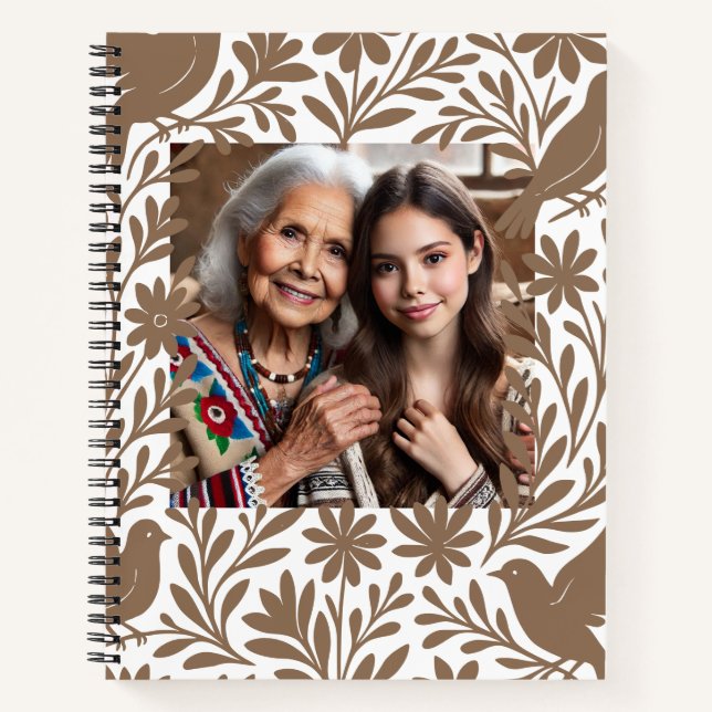 Custom Mexican Family Photo Otomí Recipe Book (Front)