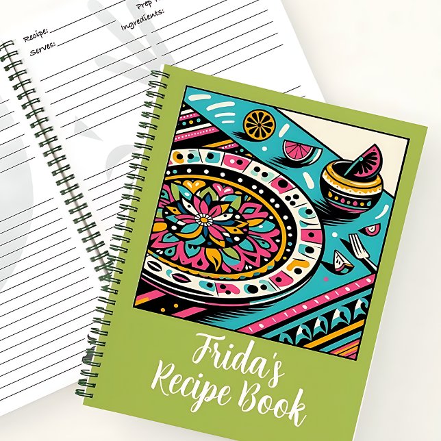 Custom Mexican Table Vibrant Lime Recipe Book (Custom Mexican Table Vibrant Lime Recipe Book)