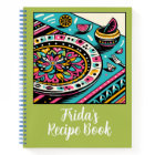 Custom Mexican Table Vibrant Lime Recipe Book