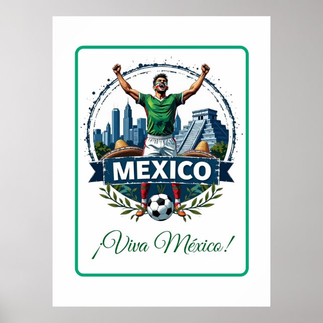 Custom Mexico National Football Team Celebration Poster (Front)