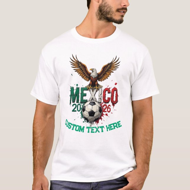 Custom Mexico National Soccer Football Team Fan T-Shirt (Front)
