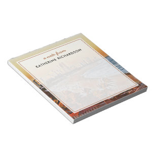 Custom Miami Beach Florida Vintage Watercolor Art Notepad