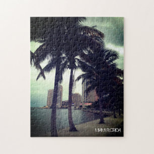 Custom Miami Florida Downtown and Harbour - Adults Jigsaw Puzzle