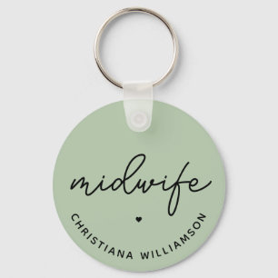 Custom Midwife Appreciation Midwifery Gifts Key Ring