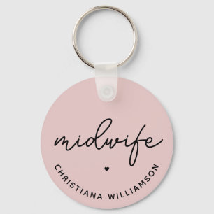 Custom Midwife Appreciation Midwifery Gifts Key Ring