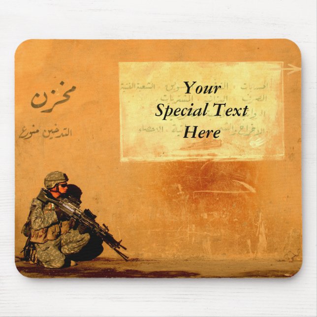 Custom Military Love Note on the Wall Mouse Pad (Front)