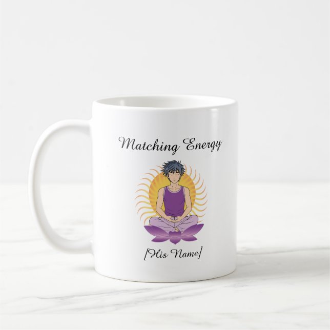 Custom Mindful Mug for Him | Name & Text (Left)
