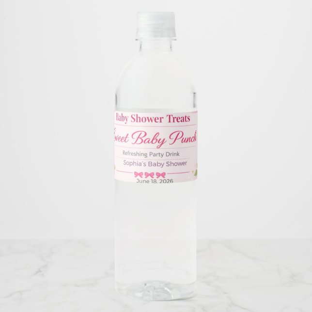 Custom Mineral Water Bottles | Wedding Bottle Labe Label (Front)
