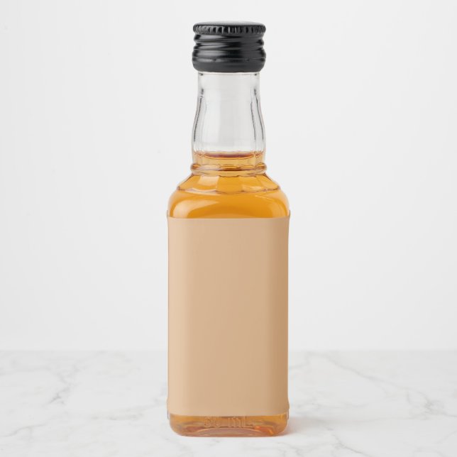 Custom Mini Bottle Label – Warm Sand (Front)