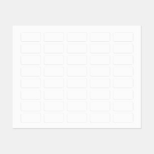 Custom Mini Rectangle Waterproof Label