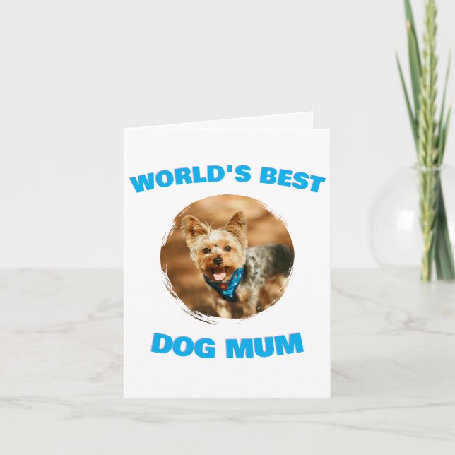 Custom Minimal Best Dog Cat Mum Mum Pet Cute Gift Note Card (Front)