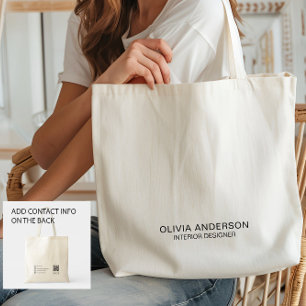 Custom Minimal Business Tote Bag