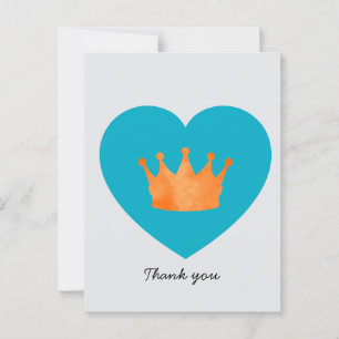 Custom Minimal Geometric Modern Orange Crown Postcard