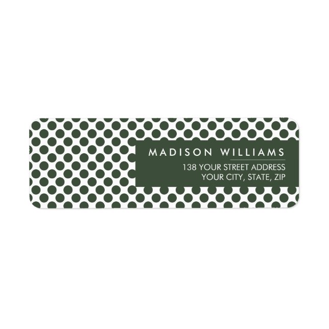 Custom Minimal Modern Dot  Label Return Address Label (Front)