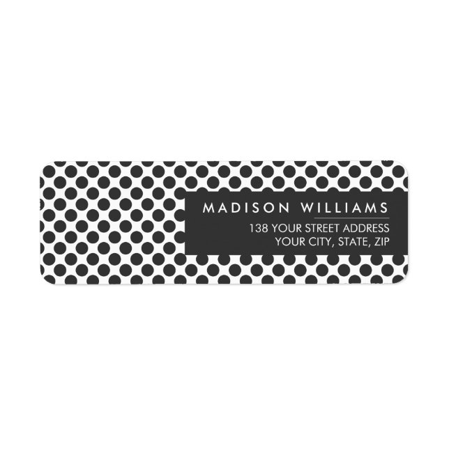 Custom Minimal Modern Dot  Label Return Address Label (Front)