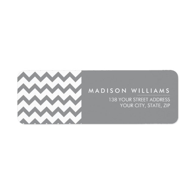 Custom Minimal Modern Zigzag Label Return Address Label (Front)