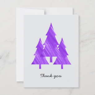 Custom Minimal Mordern Geometric Purple Trees Postcard