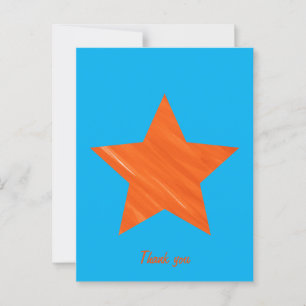 Custom Minimalis Geometric Modern Orange Star   Postcard
