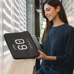 Custom Minimalist American Athlete Monochromatic  Laptop Sleeve