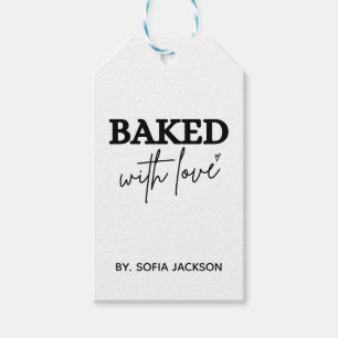 Custom Minimalist Baked With Love Gift Gift Tags