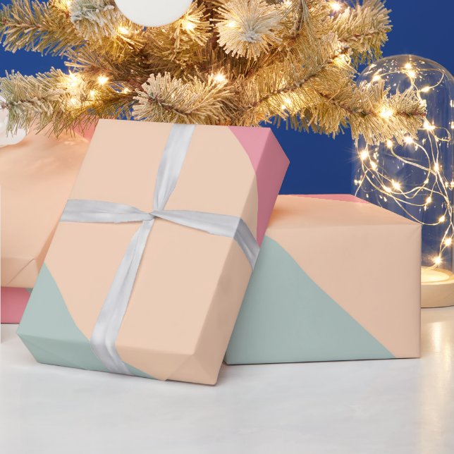 Custom Minimalist Blank Template Modern Colourful Wrapping Paper (Holidays)
