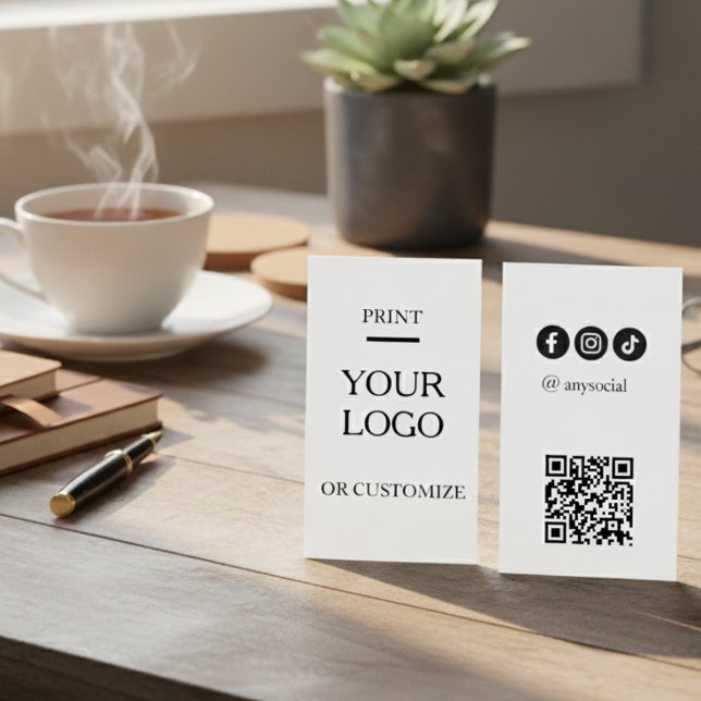 Custom minimalist business card with QR code (Creator Uploaded)