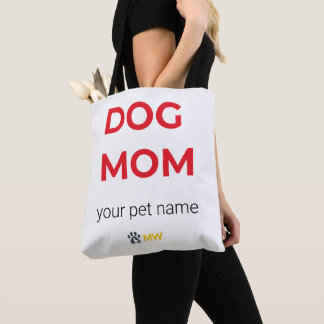 Custom Minimalist Dog Mom Tote – Personalized Pet Bag