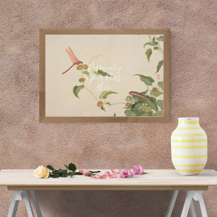 CUSTOM Minimalist Dragonfly & Caterpillar Print