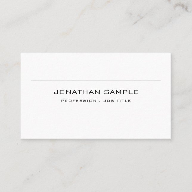 Custom Minimalist Elegant Monogrammed Template Business Card (Front)