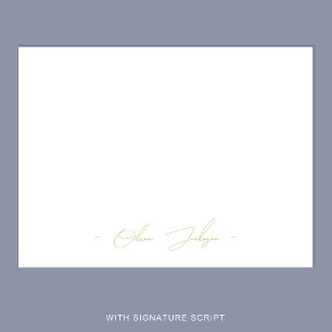 Custom Minimalist Elegant Name Flat Note Card
