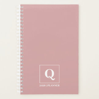 Custom Minimalist Feminine Dusty Rose 2026 Planner