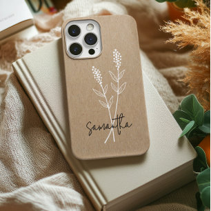 Custom Minimalist Floral iPhone Case for Mum & Her