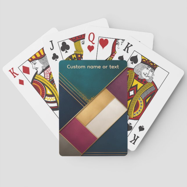 Custom Minimalist Geometric Playing Cards (Back)
