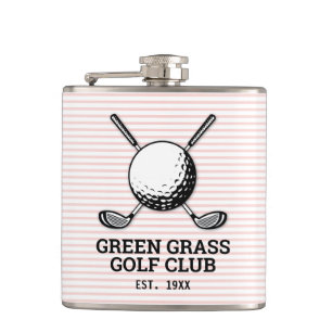 Custom Minimalist Golf Club Logo Design Flask