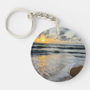 Custom Minimalist Modern Chic Personalised photo Key Ring