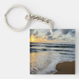 Custom Minimalist Modern Chic Personalised photo Key Ring