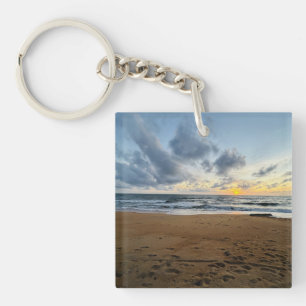 Custom Minimalist Modern Chic Personalised photo Key Ring