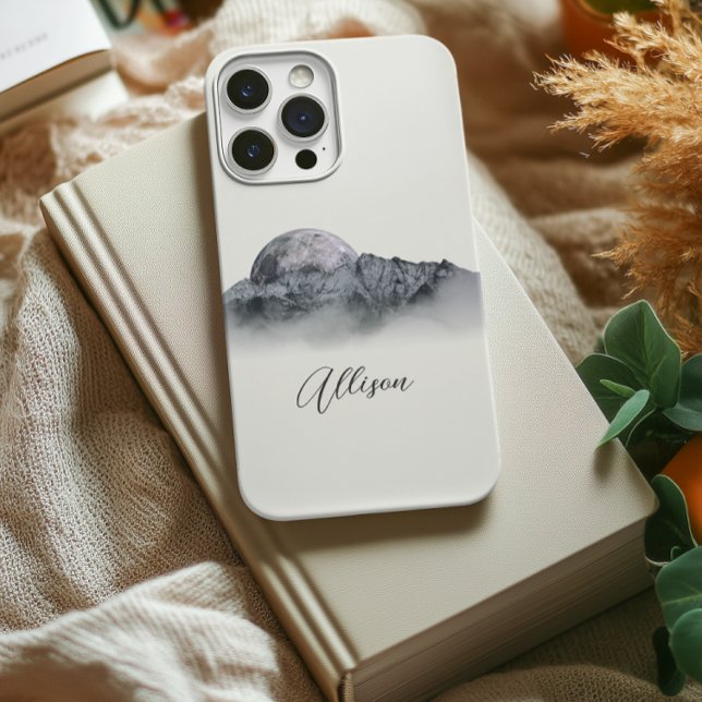 Custom Minimalist Mountain Tough iPhone for Women Case-Mate iPhone Case (gift for mom, mothers day gift, birthday gift for her, graduation gift for her, gift for women)