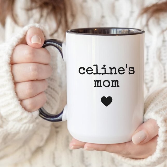 Custom Minimalist Mum and Dad Mug, Mug for Mama (Customizable Mug for Mother’s Day, Personalized Father’s Day Gift Cup, Custom mom and dad mug gift,)