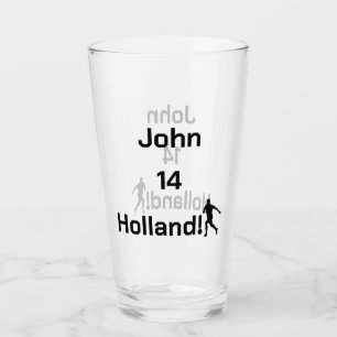 Custom Minimalist Oranje Supporter Glass