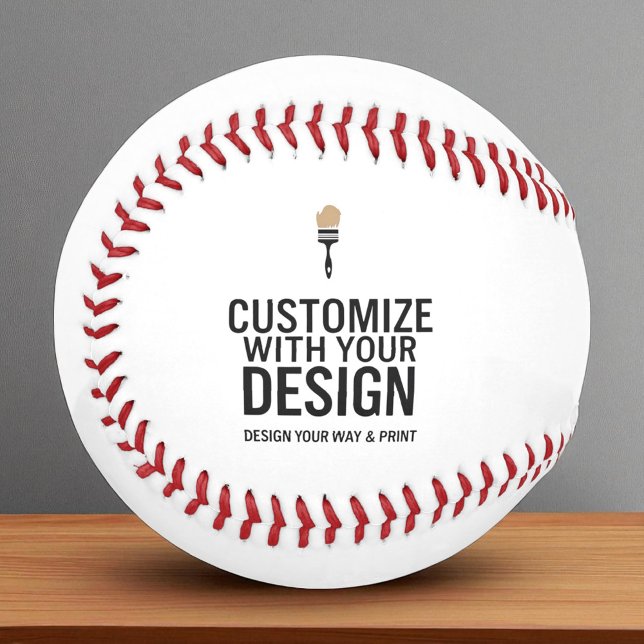 Custom Minimalist Personalised Company Branded  Baseball (Creator Uploaded)