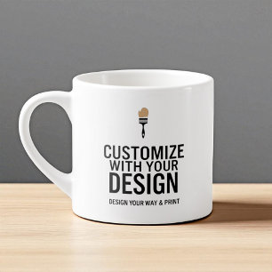Custom Minimalist Personalised Company Branded Espresso Cup