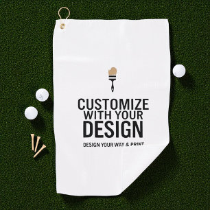 Custom Minimalist Personalised Company Branded  Golf Towel