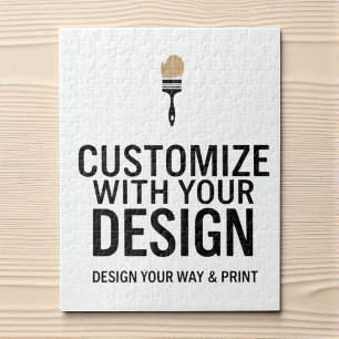 Custom Minimalist Personalised Company Branded  Jigsaw Puzzle