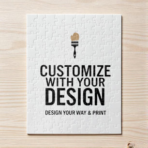 Custom Minimalist Personalised Company Branded  Jigsaw Puzzle