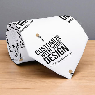 Custom Minimalist Personalised Company Branded  Tie