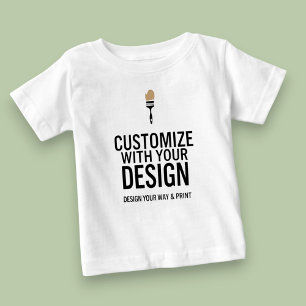 Custom Minimalist Personalized Company Branded  Baby T-Shirt