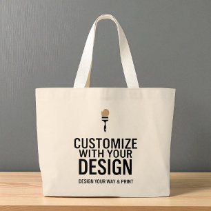 Custom Minimalist Personalized Company Branded  Large Tote Bag