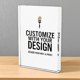 Custom Minimalist Personalized Company Branded  Photo Block